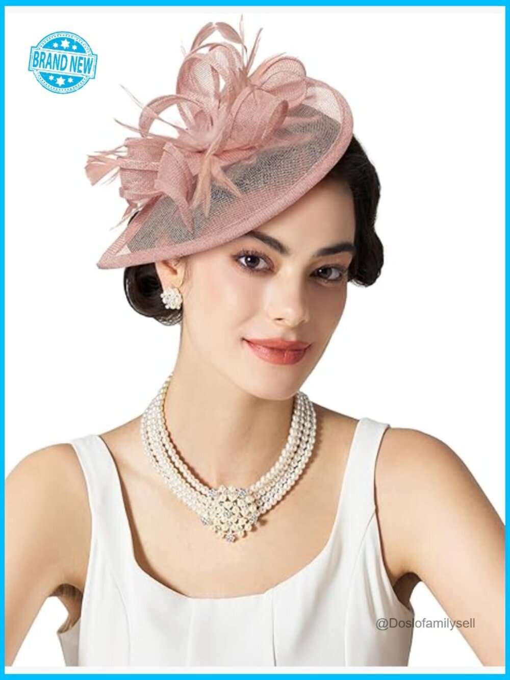 Tulle Fancy Fascinator with Feather for Derby Wedding Tea Party